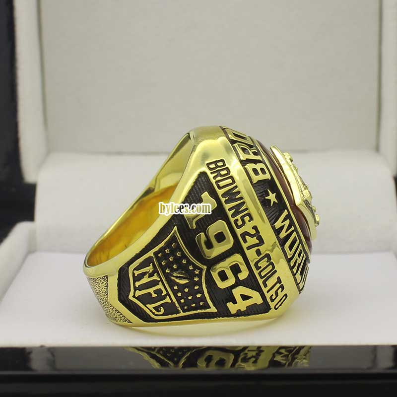 1964 CLEVELAND BROWNS Super Bowl Championship Ring 18k Gold Plated Size 11  *USA $29.95 - PicClick