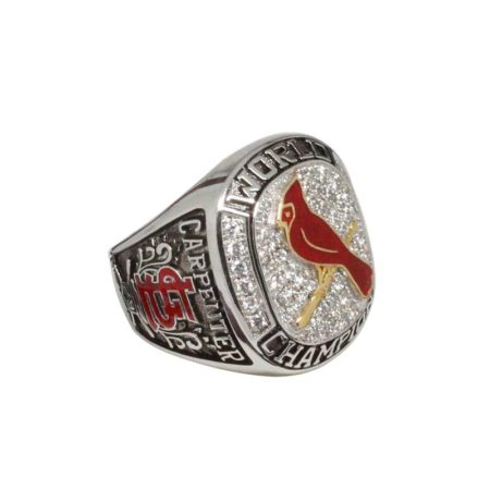 St. Louis Cardinals Ring MLB Logo Ring Black and Red Wedding Band #cardinals 9