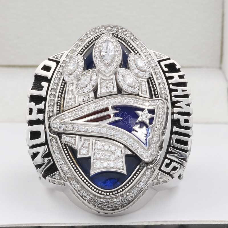 Front view of tom brady super bowl rings 2016