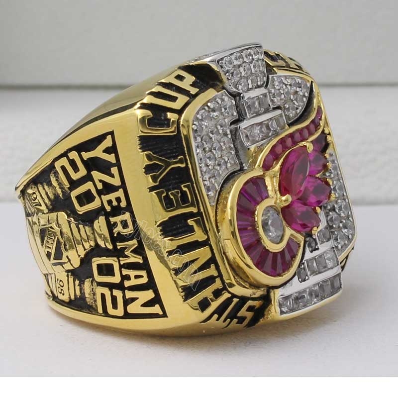 2002 Detroit Red Wings Stanley Cup Champions 10K Gold Ring w